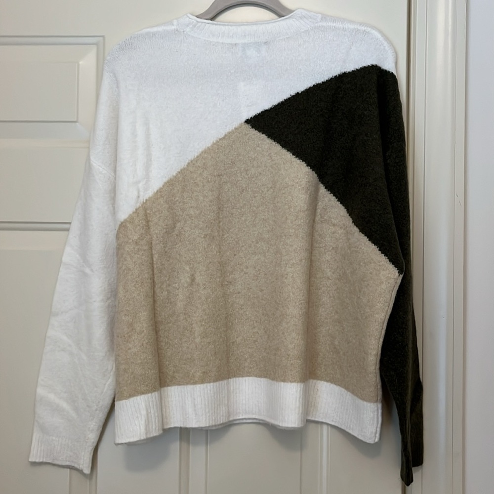 J. Crew Colorblock Mockneck Sweater in extra-soft yarn/NWT/XXL - Picture 10 of 11